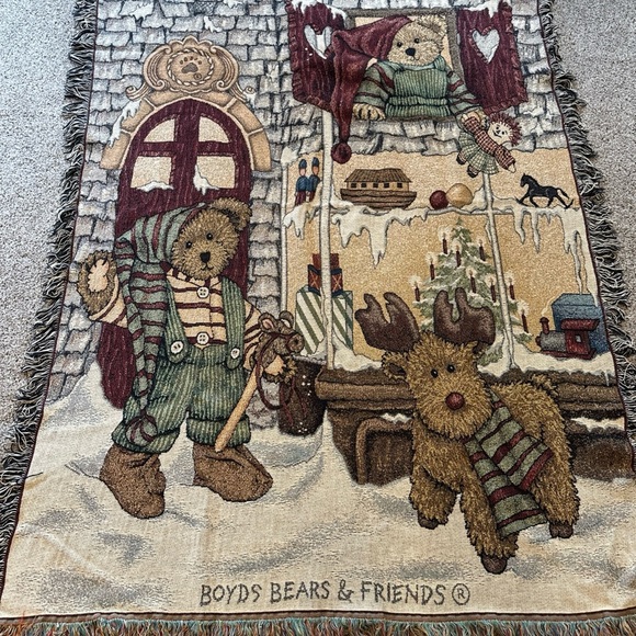 Boyds Bears & Friends Tapestry Blanket - Picture 2 of 4